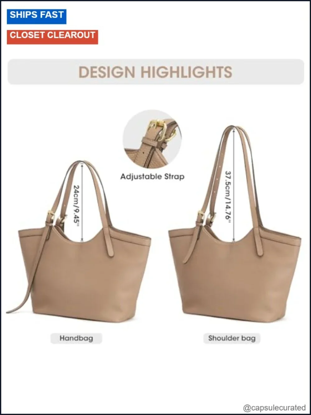 Genuine Leather Hobo Tote Handbag for Women Adjustable Strap